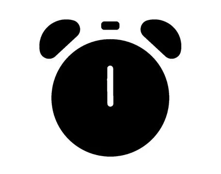 Alarm clock time icon isolated in white background Stock Illustration