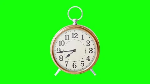Alarm clock time lapse animation on a green screen background Stock Footage 310220214