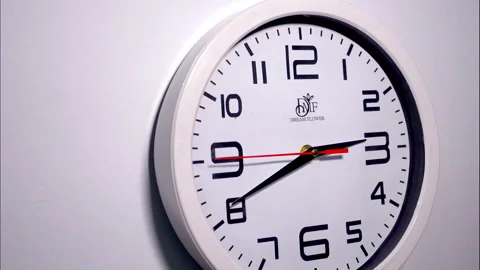 Alarm Clock Time Lapse On A White Background Stock Footage 337190096