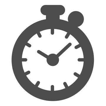 Alarm clock, timer, stopwatch, timepiece solid icon, education concept, watch 스톡 일러스트