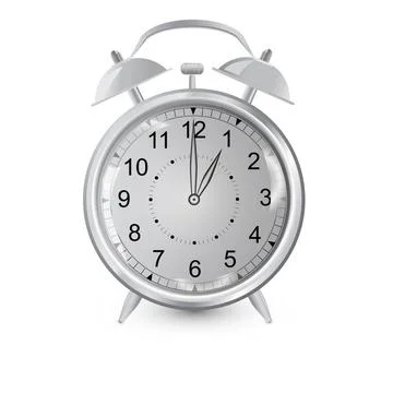 Alarm clock Vector clock on a white background in shades of gray Copyright... Stock Photos