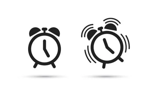 Alarm clock vector flat icon Stock-Illustration