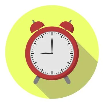 Alarm Clock Vector Flat Icon Stock-Illustration