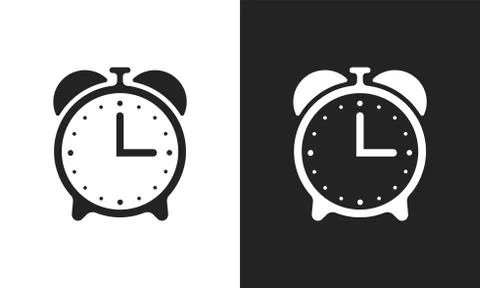 Alarm clock vector flat icons Illustrazione stock