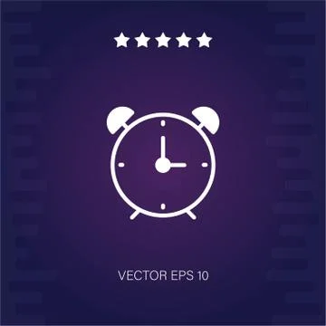Alarm clock vector icon Stock Illustration