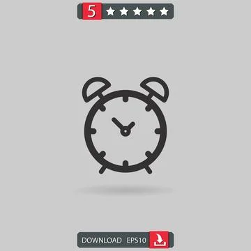Alarm clock vector icon Stock Illustration