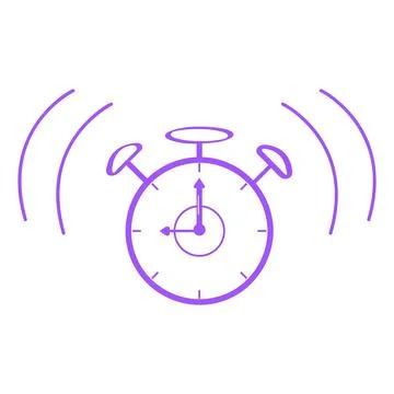 Alarm clock vector icon illustration Stock Illustration
