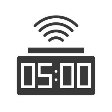 Alarm clock vector icon pixel perfect design Stock-Illustration