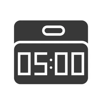 Alarm clock vector icon pixel perfect design Stock Illustration