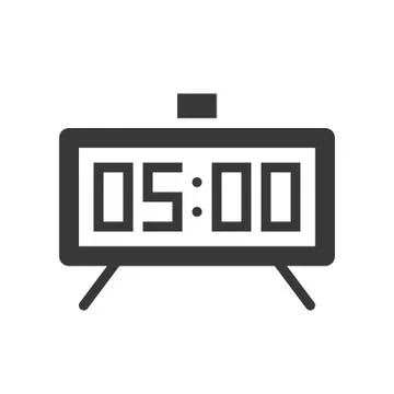 Alarm clock vector icon pixel perfect design Stock Illustration