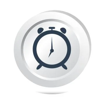 Alarm clock, wake up sign button icon 스톡 일러스트