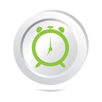 Alarm clock, wake up sign button icon 스톡 일러스트
