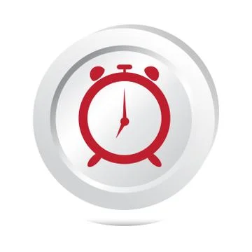 Alarm clock, wake up sign button icon Stock Illustration