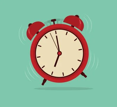 Alarm clock, wake-up time. Stock Illustration