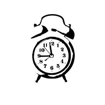 Alarm Clock. Wake Up Time Vector Design on White Background Stock Illustration