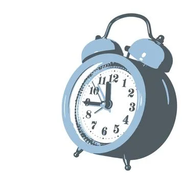 Alarm Clock. Wake Up Time Vector Design on White Background Stock Illustration