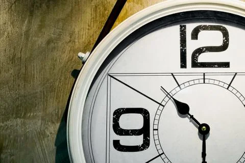 Alarm Clock on the wall Stock Photos