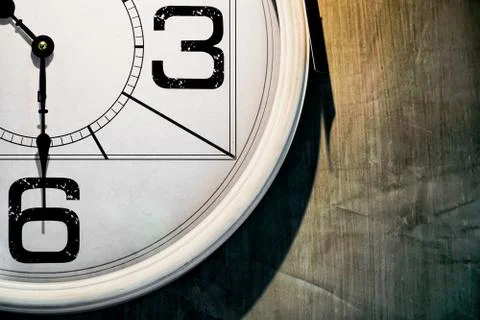 Alarm Clock on the wall Foto stock