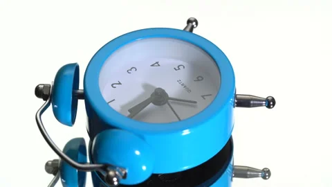 Alarm clock on a white background Vídeo Stock 120543506