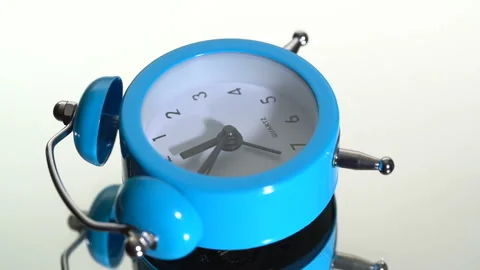 Alarm clock on a white background Video stock 120729001