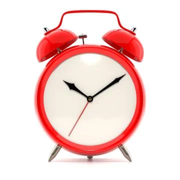 Alarm clock on white background Stock Illustration