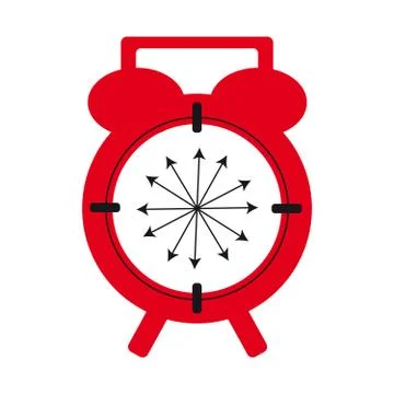 Alarm clock on white background Stock Illustration