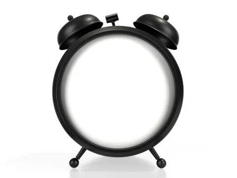 Alarm clock on white background Stock Illustration
