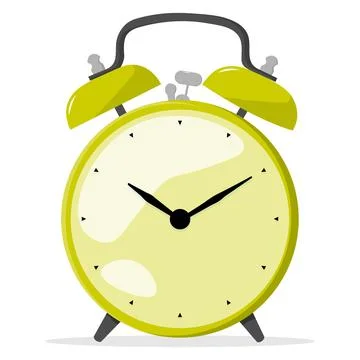 Alarm clock on a white background Stock Illustration