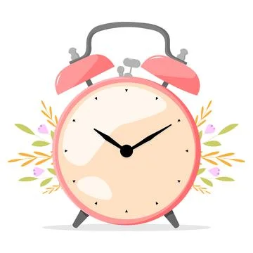 Alarm clock on a white background Stock Illustration