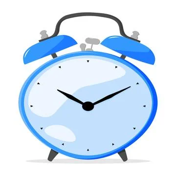 Alarm clock on a white background Stock Illustration