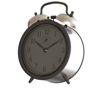 Alarm clock on a white background. Isolate. Stock Illustration