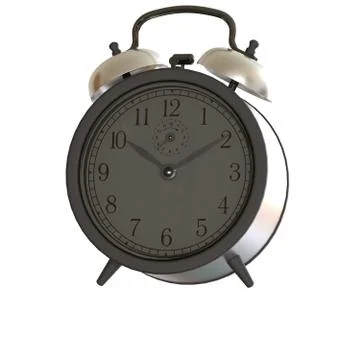 Alarm clock on a white background. Isolate. Stock Photos