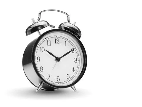 Alarm clock on white background Stock Photos