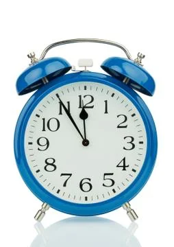 Alarm clock on white background Stock Photos