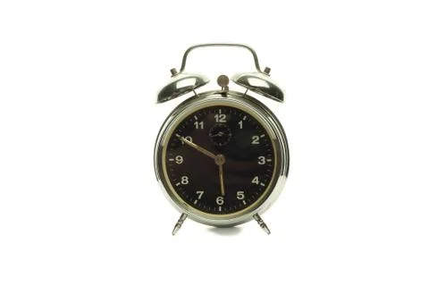Alarm clock on white background Stock Photos