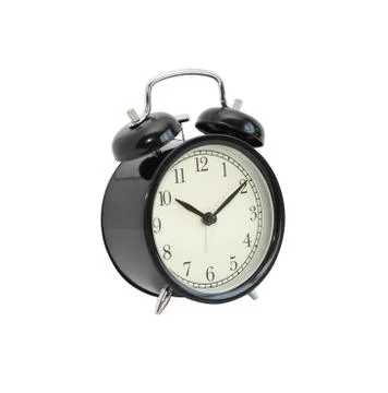 Alarm Clock On White Stock Photos