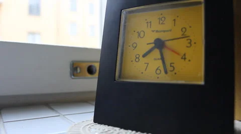 Alarm clock window Stock Footage 4181490