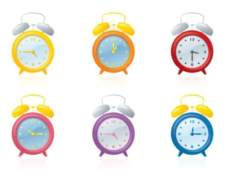 Alarm clocks Illustrazione stock