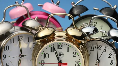 Alarm clocks ringing Video stock 2378283