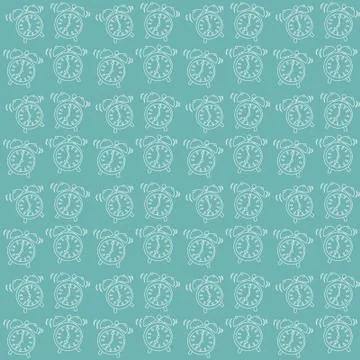 Alarm clocks ringing Stock Illustration