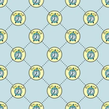 Alarm clocks ringing Stock Illustration