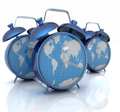 Alarm clocks of world map Alarm clocks of world map Copyright: xZoonar.com... Stock Photos