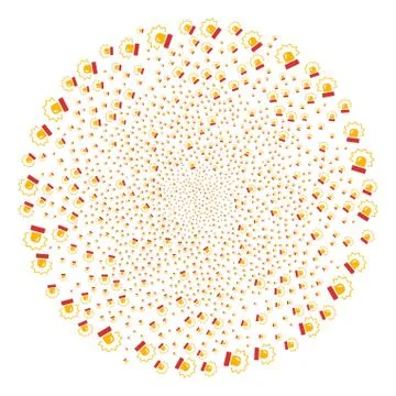 Alarm Cycle Exploding Globula Stock Illustration