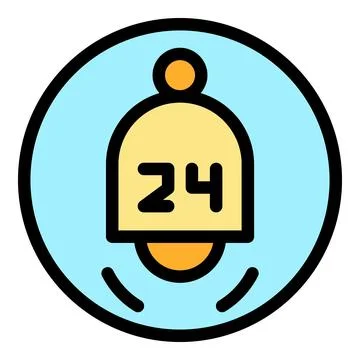 Alarm duration icon vector flat Stock Illustration