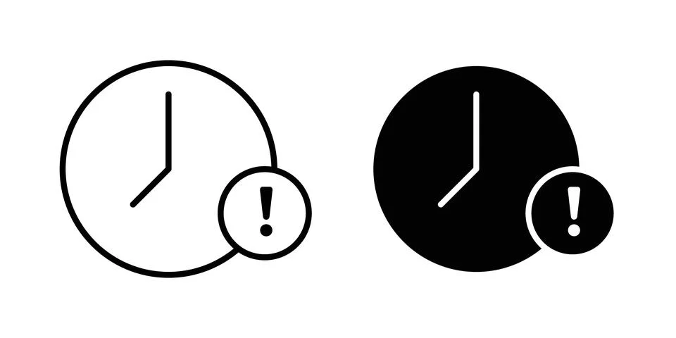 Alarm exclamation icon vector editable eps10 Stock Illustration