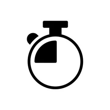 Alarm glyph flat icon Stock Illustration