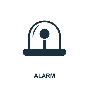 Alarm icon. Creative element design from fire safety icons collection. Pixel Stock Illustration