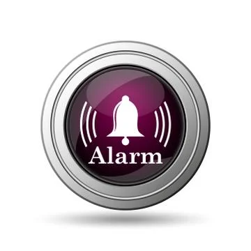 Alarm icon. internet button on white background.. Stock Illustration