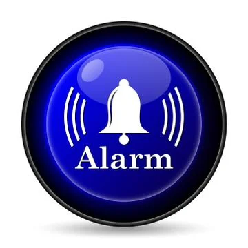 Alarm icon. internet button on white background.. Stock Illustration