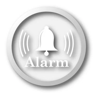 Alarm icon. Internet button on white background.. Stock Illustration
